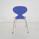 Arne Jacobsen for Fritz Hansen ultramarin ( L15) wooden "Ant" chair, Denmar