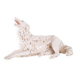 Porcelain figurine of a Borzoi dog, 1960s, made in Europe