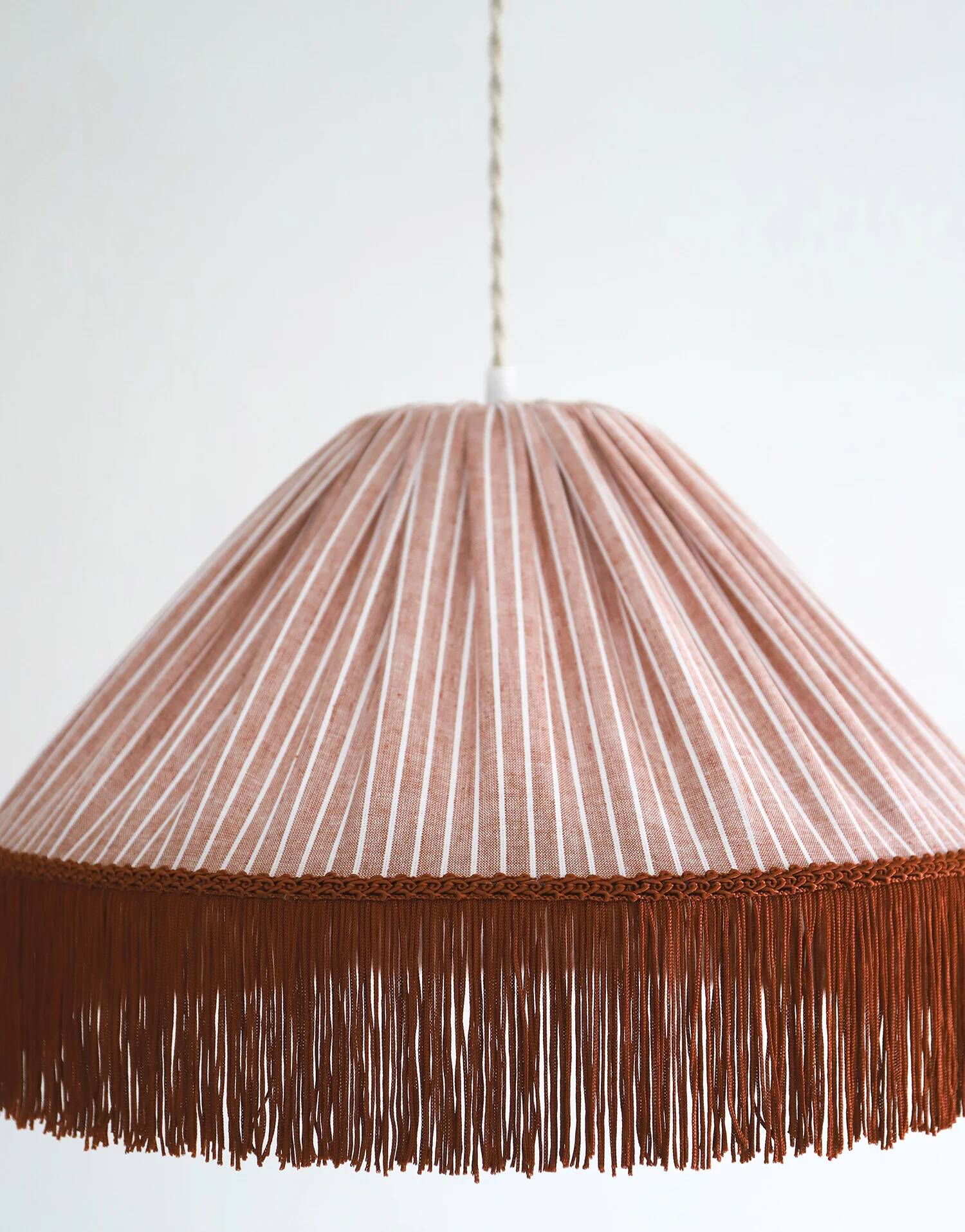 Beautiful suspension — earth stripes, bohemian fringes