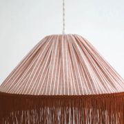 Suspension bella — rayures terra, franges bohème
