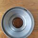 Art Deco bowl in moulded glass and chrome metal