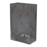 Rectangular Riihimäen Lasi glass vase / mid-century modern / Finnish design / attributed to Helena Tynell / 1970s