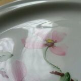 7 assiettes à dessert porcelaine fleurs roses