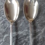 Silver metal salad cutlery