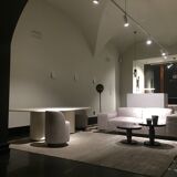 Gio Pagani – “Je T’Attends” Sofa – Premium Light Grey Leather