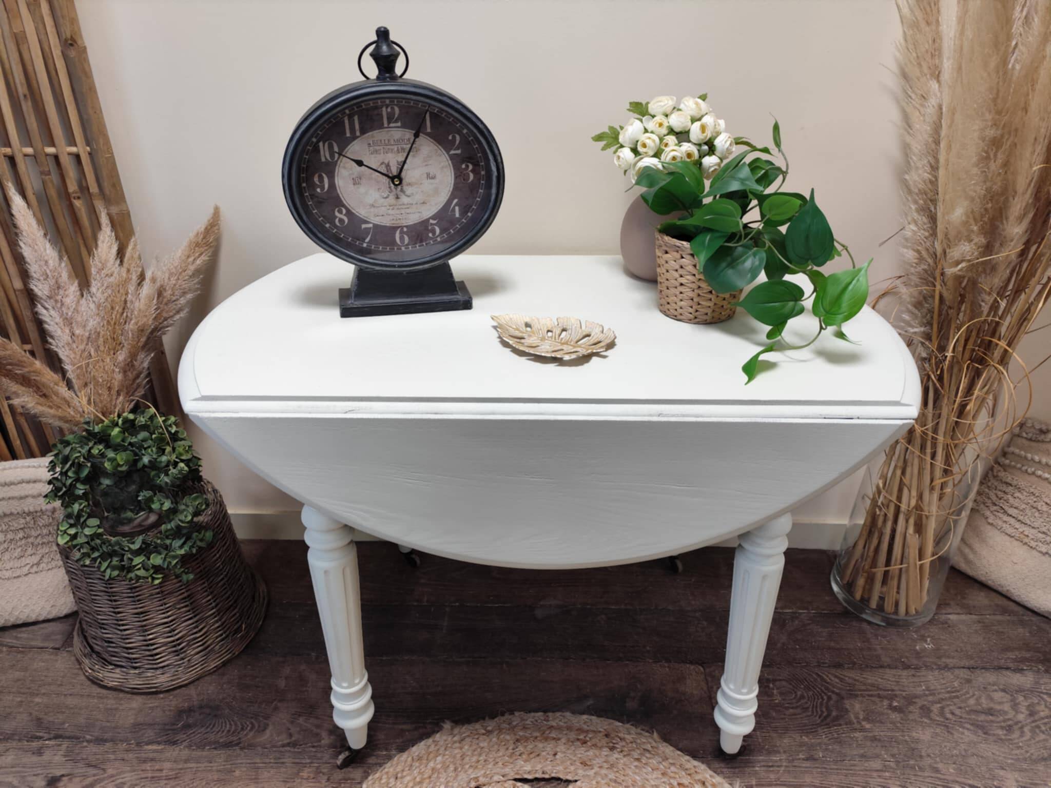Console/table convertible in mahogany