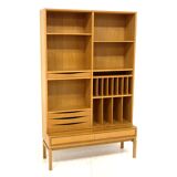 Oak library, Marian Grabinski, Möbel-Ikea, sweden, 1960