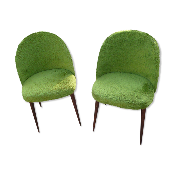 Paire de chaise moumoutte