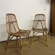 Paire de chaises en rotin & bambou
