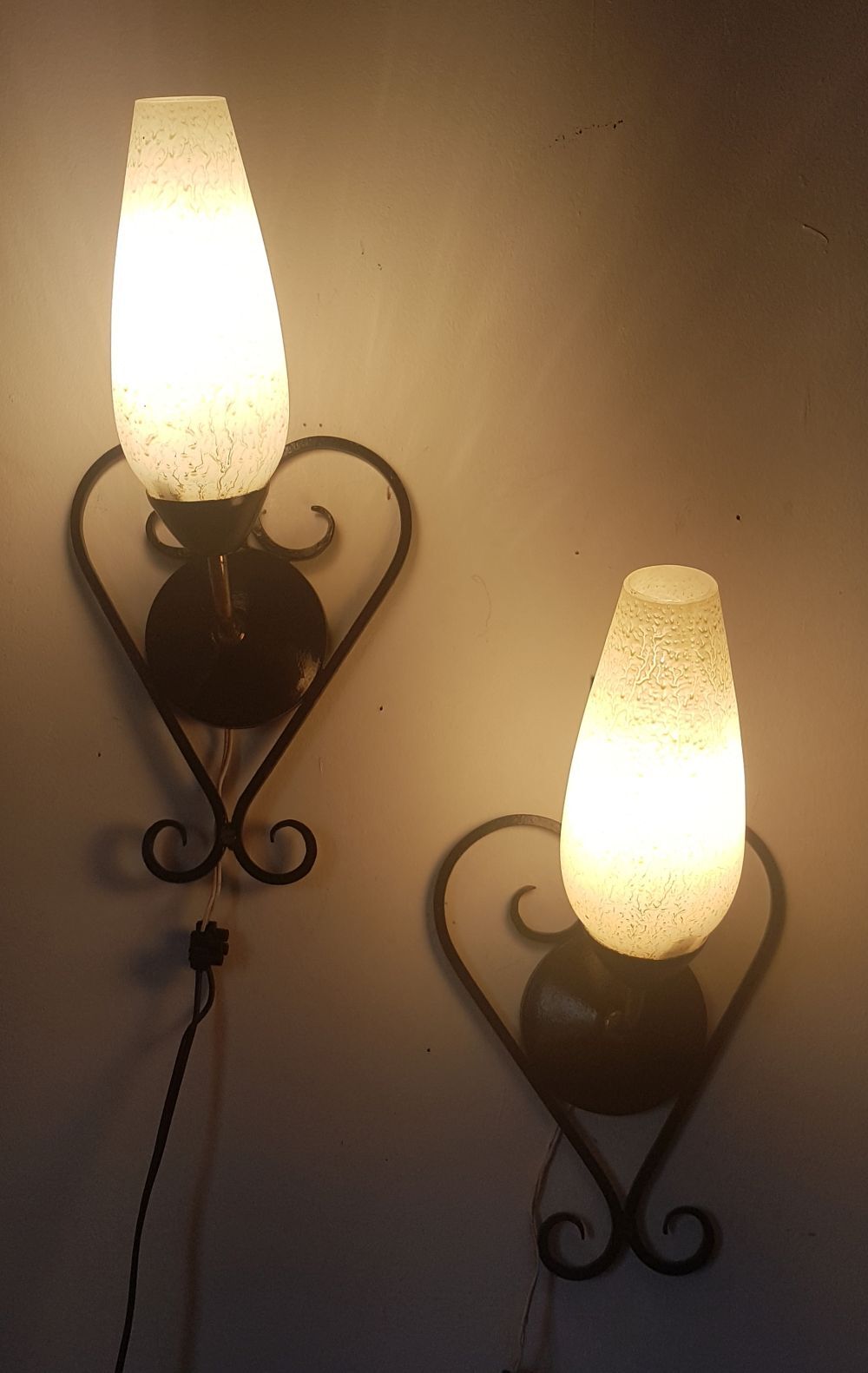 Pair of sconces, 50-60s