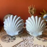 Rare pair of vintage shell lamps