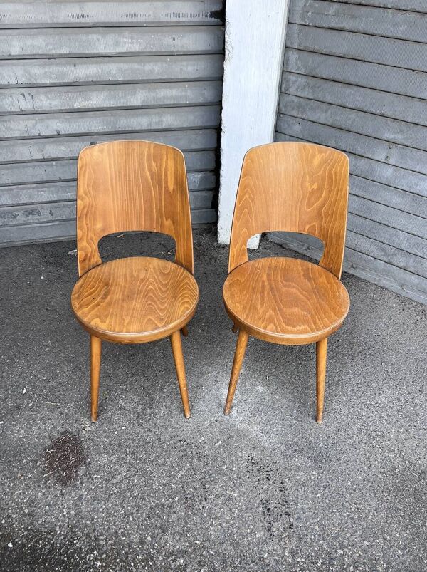 (Lot) 2 Chaises Baumann Mondor (60s)