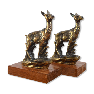 Pair of deer bookends