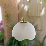 Lampe baladeuse verre dépoli blanc, vintage