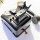 Telephone in black bakelite dial with call system