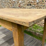 Old light wood farm table