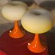 Pair of Prisma Mushroom Table Lamps 1975 to 80, Ufo A Space 30x22