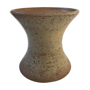Vase diabolo en grès vintage