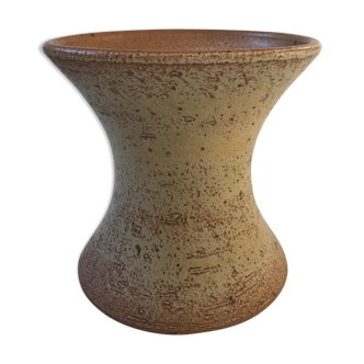 Diabolo vase in vintage stoneware