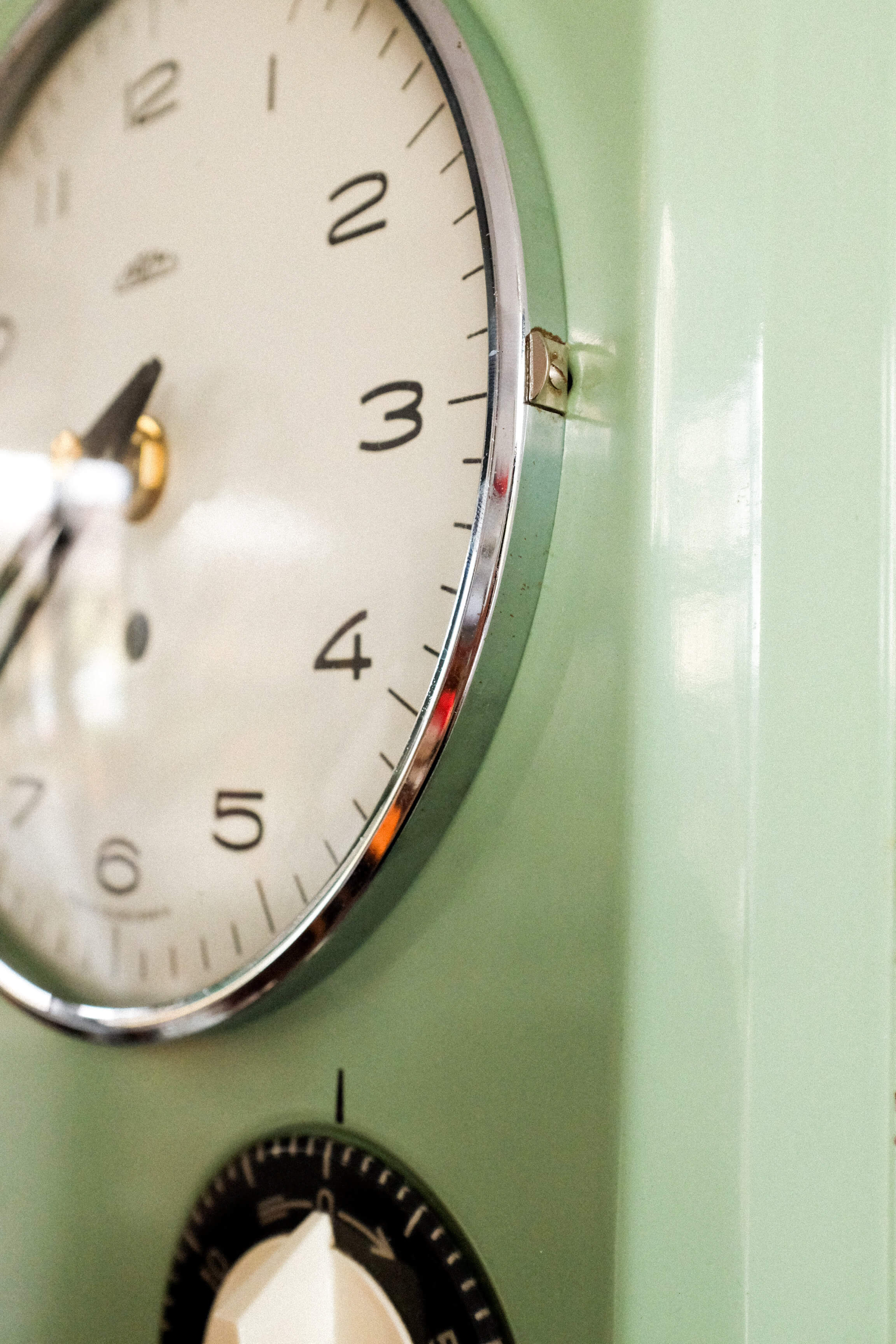 Vintage czechoslovak prim kitchen wall clock with timer, 1960s
