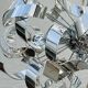 Sculptural chrome suspension design