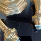 Pair of 18th century bronze candlesticks