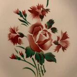 Set of 8 hollow plates made of ancient red earthenware Digoin Sarreguemines