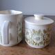 Hornsea Flower milk jug and jam pot. 1970. England