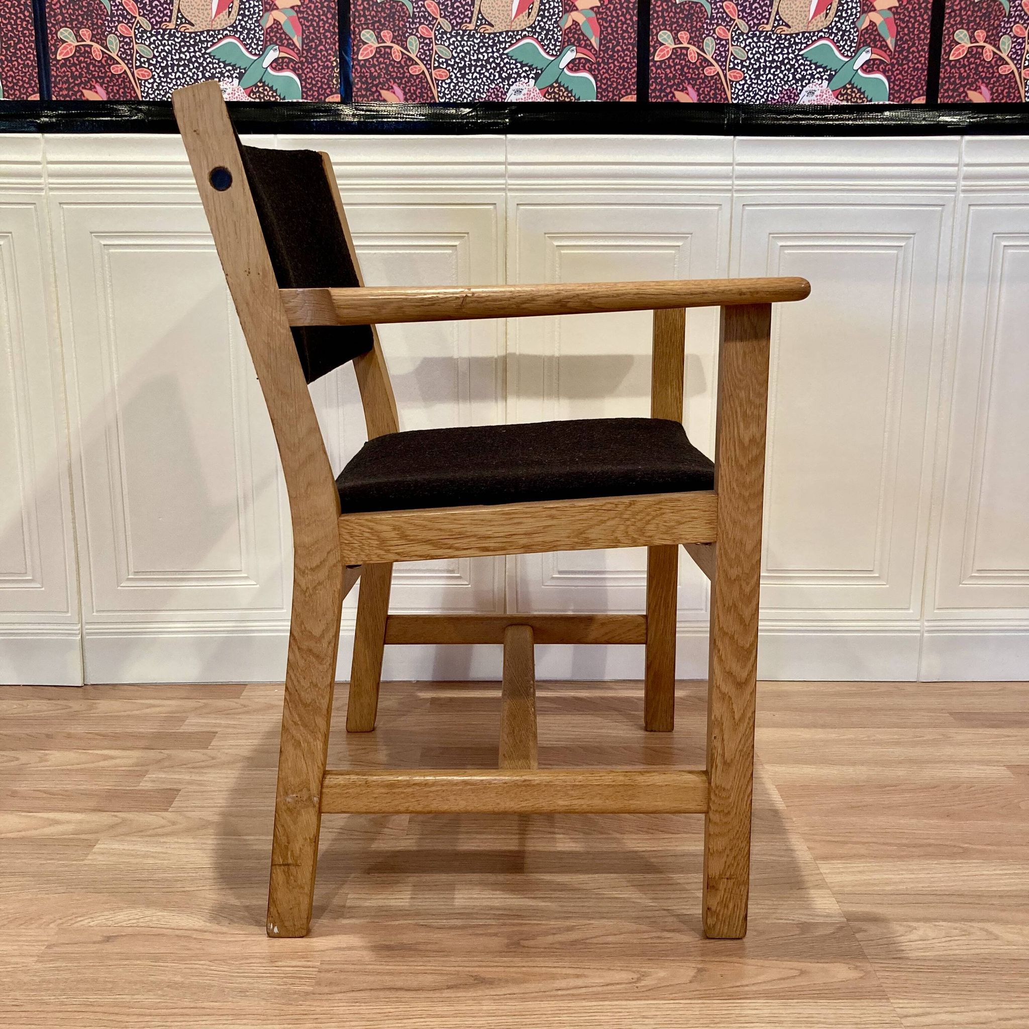 SET OF 4 ARMCHAIRS STAMPED "HANS WEGNER" 1960.