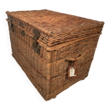 Old wicker transport trunk, early 20th century