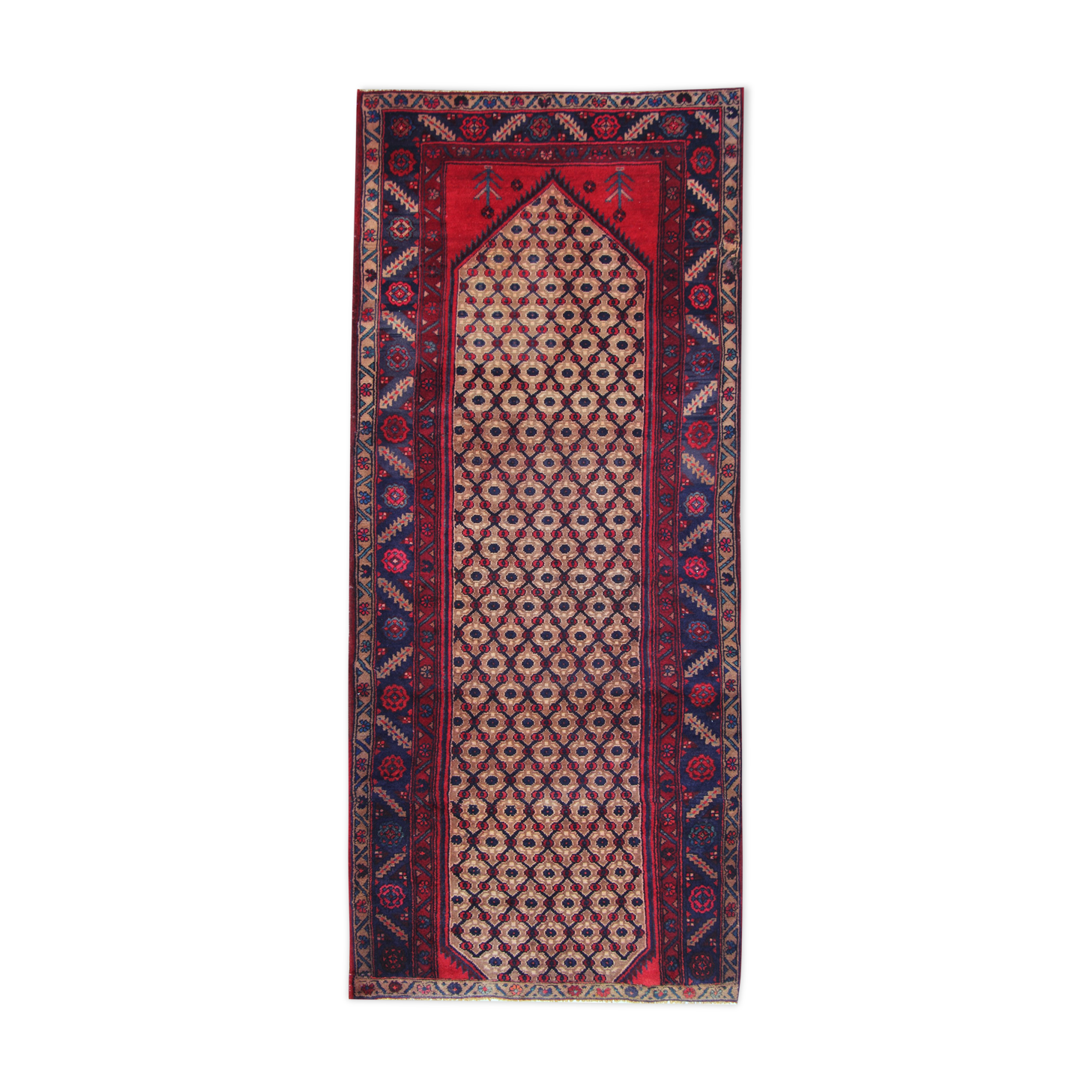 Rug handwoven oriental persian carpet 115x260cm