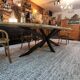 Industrial oval table