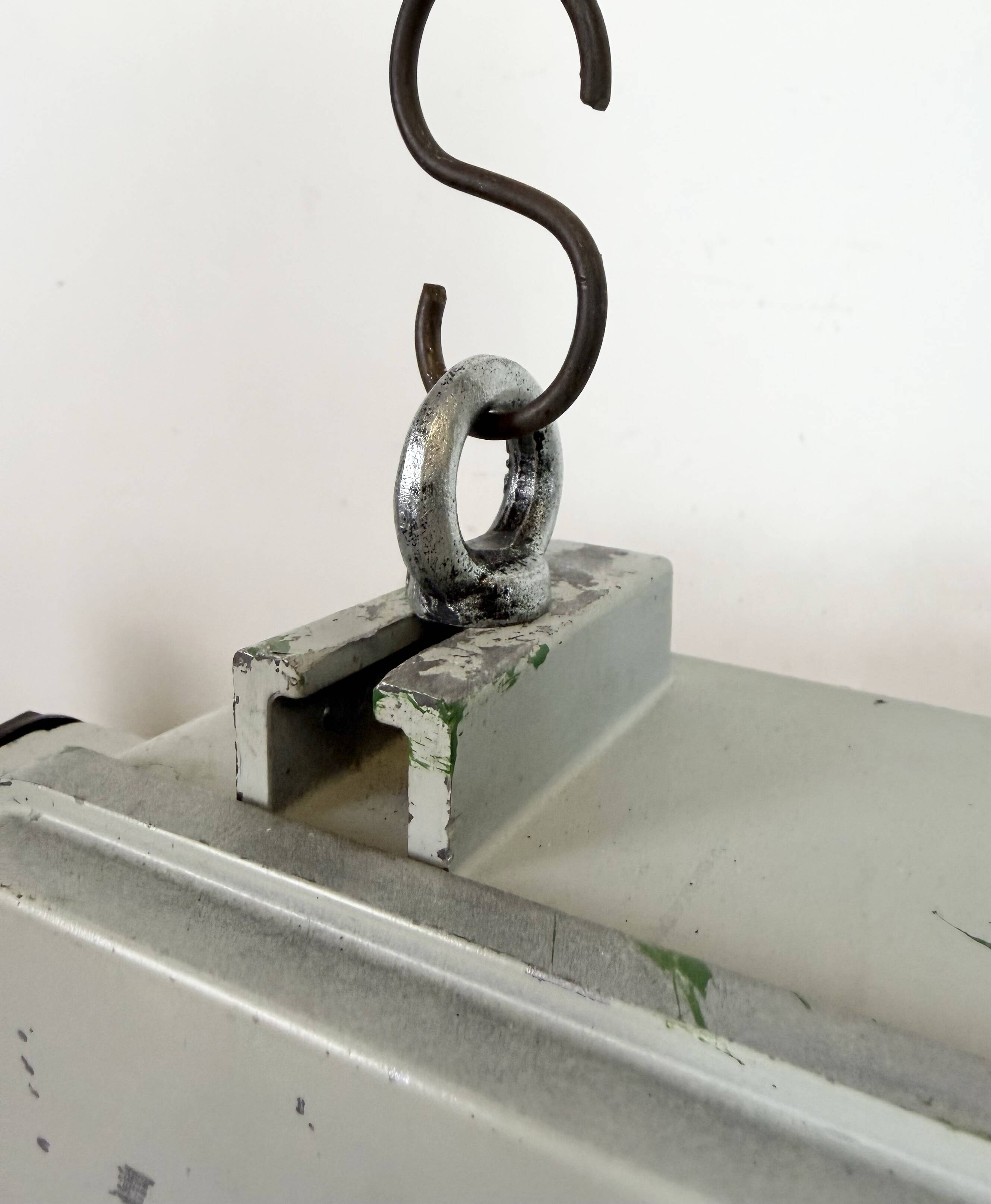 Industrial Grey Tube Light from Elektrosvit, 1970s