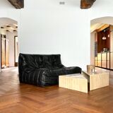 Ligne Roset vintage travertine nesting coffee tables