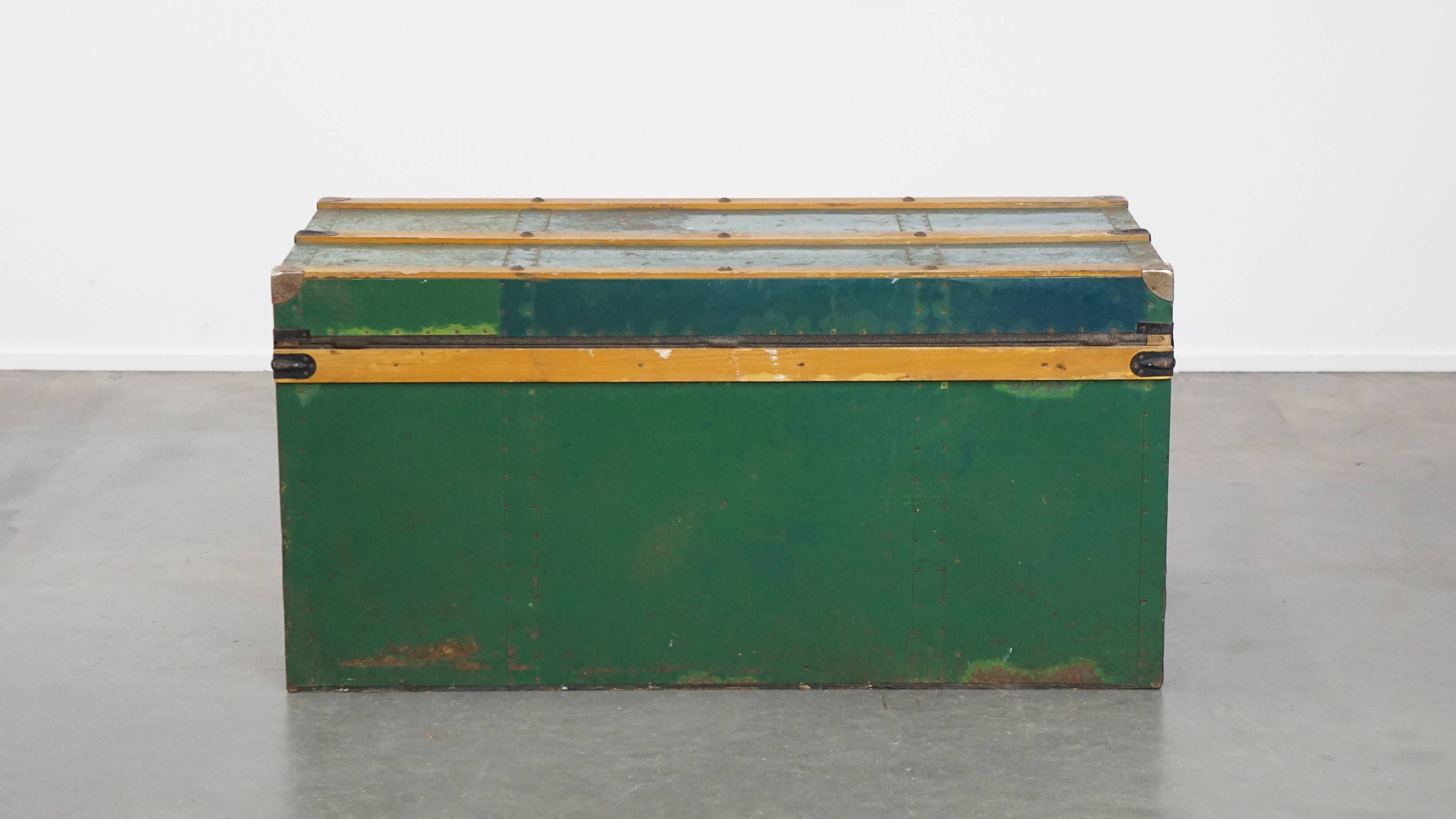 Large Antique Travel Trunk / Coffee Table from the Early 1900s with Handles