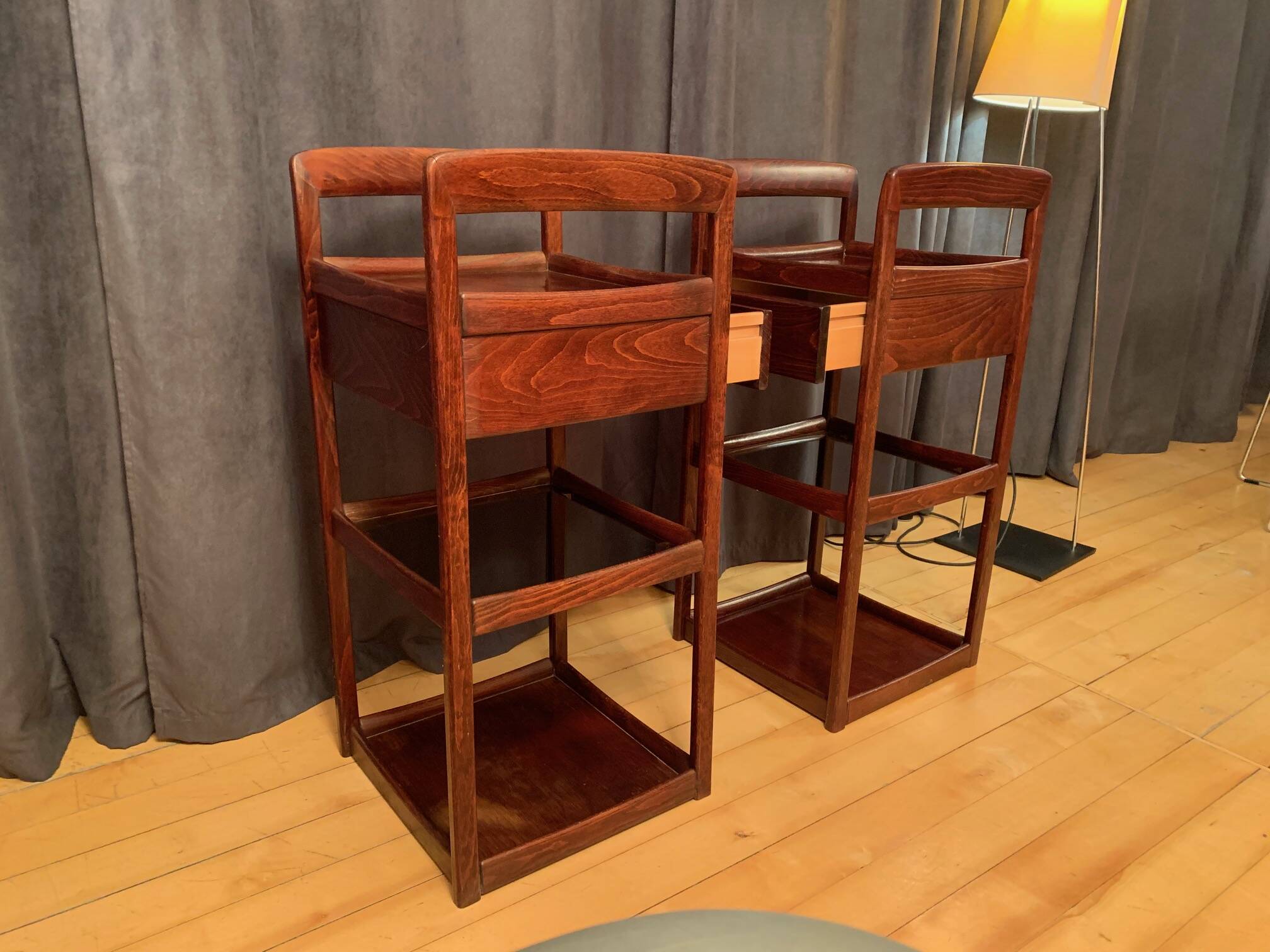 A pair of shelves and cabinets, 1970s