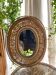 Oval mirror in rattan and wicker, 1970