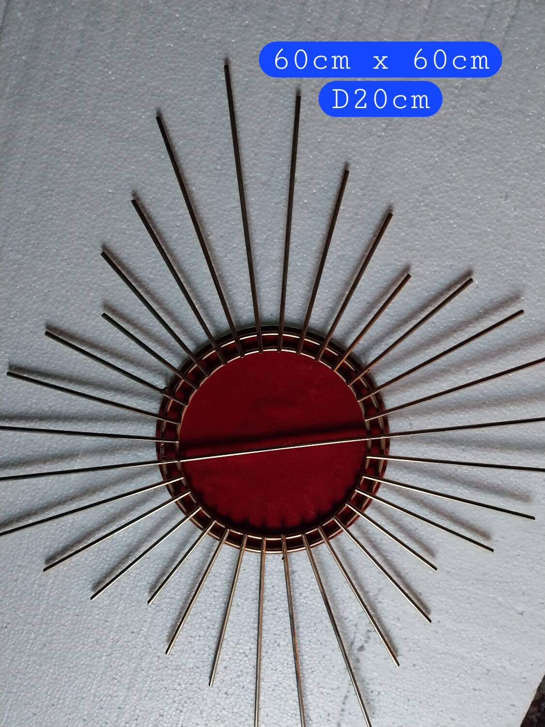 Wrought iron sun mirror