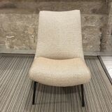 Set of 2 reupholstered Guariche armchairs for Steiner