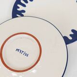 Assiette moyenne - CINERARIA bordure bleue