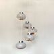 Large chandelier pendant waterfall glass globes Mazzega Murano design seventies LAMP-7267
