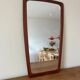 Vintage Danish teak mirror with lovely organic edges.