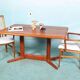 Danish design renovated dining table, sixties teak dining