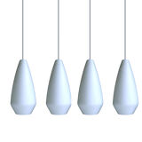 4 XXL vintage pendant lamps, Murano glass, 60s