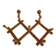 Wooden wall coat rack