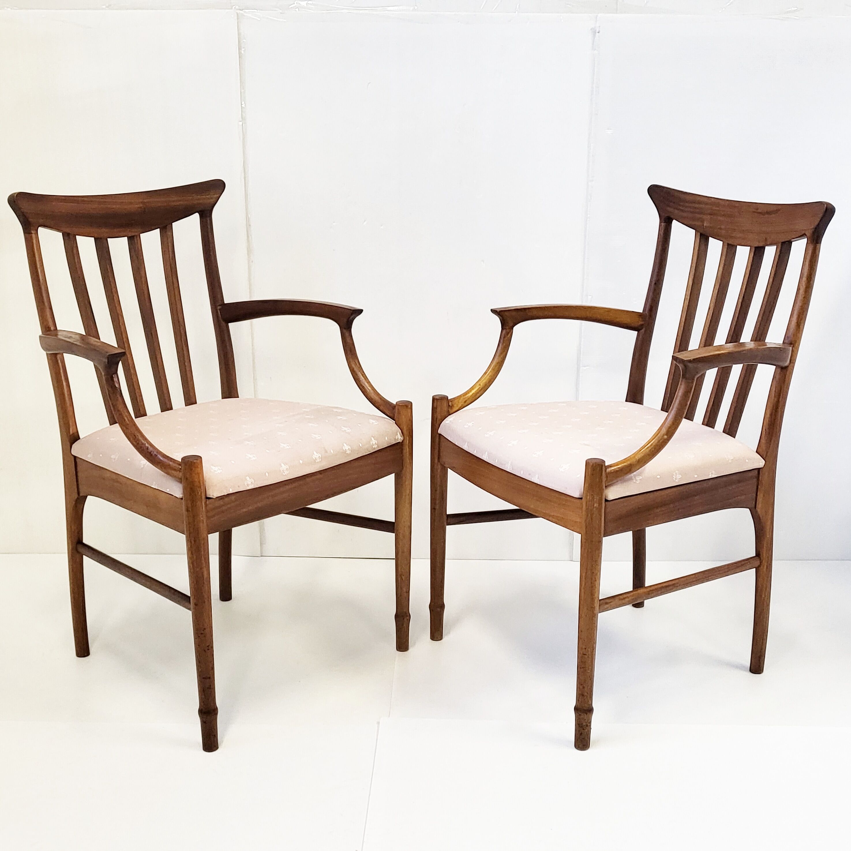 Pair of Scandinavian armchairs 1960 in teak