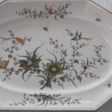 Large octagonal earthenware dish Lallier in Moustiers