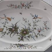 Large octagonal earthenware dish Lallier in Moustiers