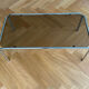 Table basse tubulaire en chrome et verre, années 70