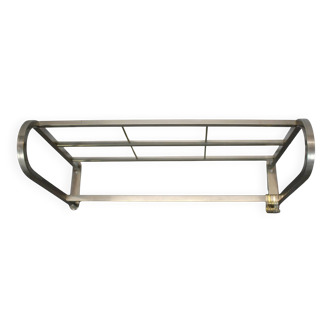 Porte-manteau mural chromé Bauhaus des années 1930